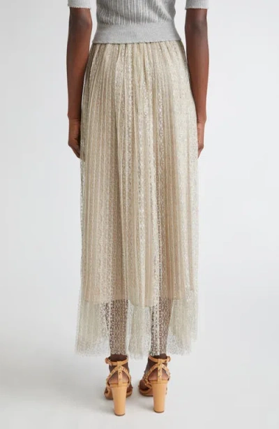 Ulla Johnson Maren Lace Pleated Maxi Skirt