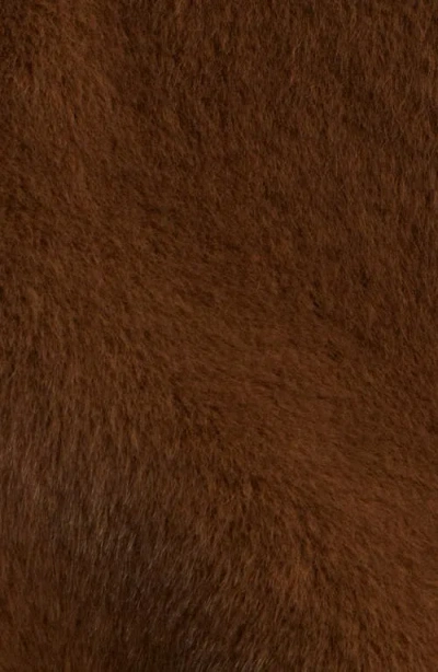 Sam Edelman Faux Fur Bomber Jacket In Brown