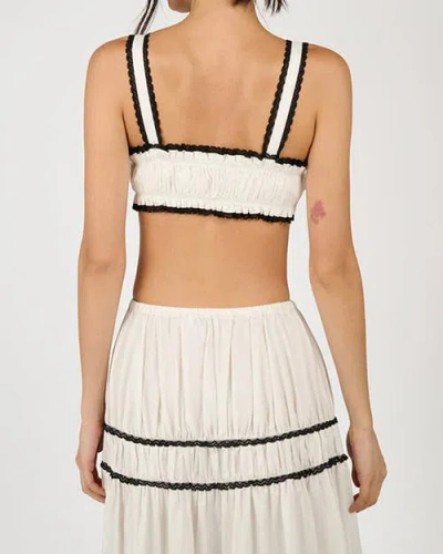 Weworewhat Ruched Crop Top In White
