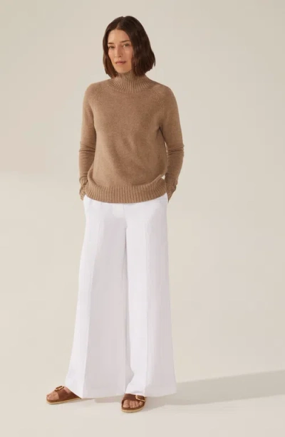 Italic Emma Cashmere Relaxed Turtleneck Sweater In Neutral