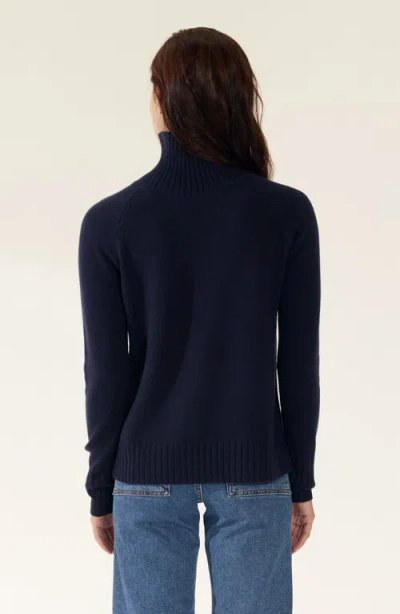Italic Emma Cashmere Relaxed Turtleneck Sweater In Black