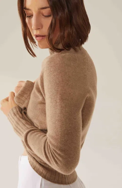 Italic Emma Cashmere Relaxed Turtleneck Sweater In Neutral