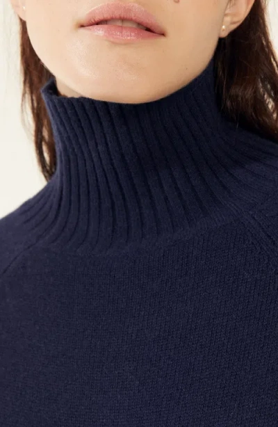Italic Emma Cashmere Relaxed Turtleneck Sweater In Black