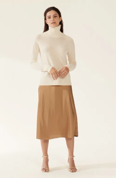 Italic Emma Cashmere Relaxed Turtleneck Sweater In Neutral