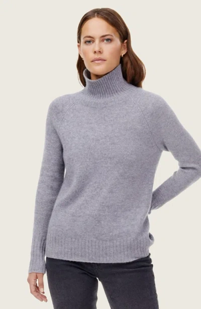 Italic Emma Cashmere Relaxed Turtleneck Sweater In Blue