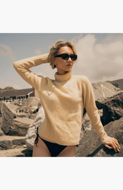 Italic Emma Cashmere Relaxed Turtleneck Sweater In Neutral
