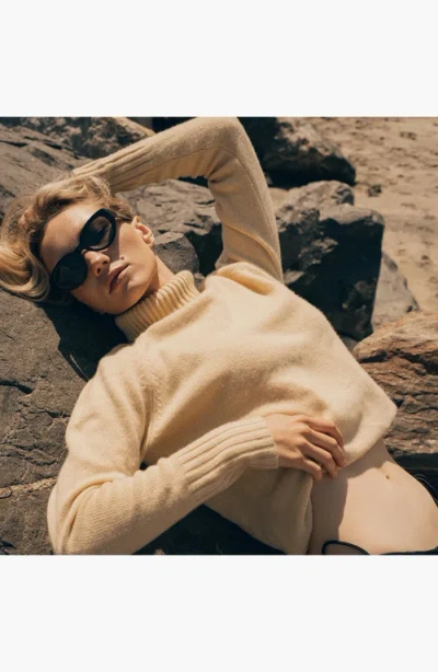 Italic Emma Cashmere Relaxed Turtleneck Sweater In Neutral