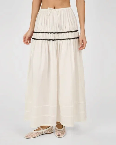 Weworewhat Tiered Midi Skirt In Neutral