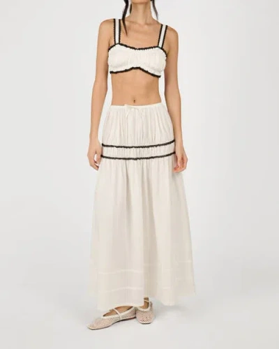 Weworewhat Tiered Midi Skirt In Neutral
