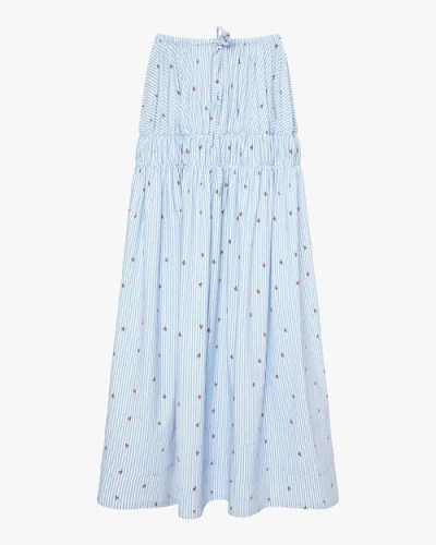 Weworewhat Tiered Midi Skirt In Blue