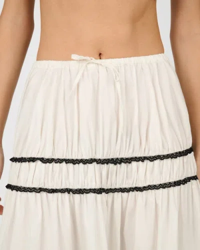 Weworewhat Tiered Midi Skirt In Neutral