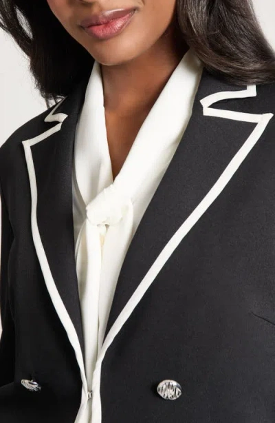 Ming Wang Contrast Detail Jacket