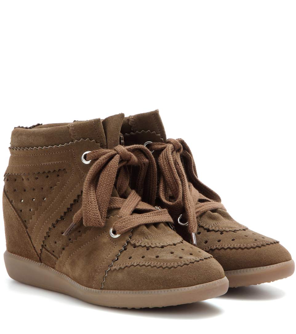 basketball Optimal Modtager maskine Isabel Marant Bobby Suede Wedge Sneakers In Brown | ModeSens