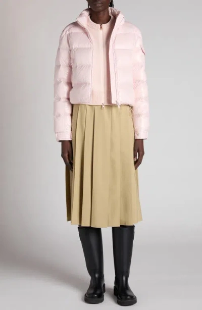 Moncler Thoiry Sparkly Down Puffer Jacket In Pink
