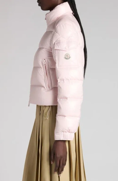 Moncler Thoiry Sparkly Down Puffer Jacket In Pink