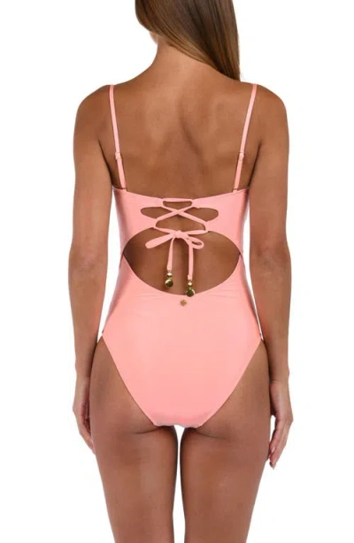 Sunshine 79 Solid Mesh Bandeau One-piece Swimsuit