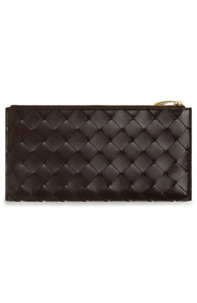 Bottega Veneta Andiamo Intrecciato Leather Slim Long Wallet
