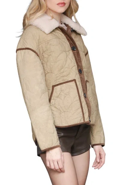 Avec Les Filles Floral Quilted Oversize Jacket