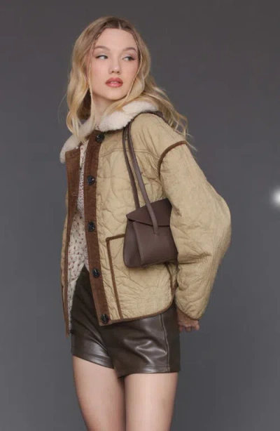Avec Les Filles Floral Quilted Oversize Jacket