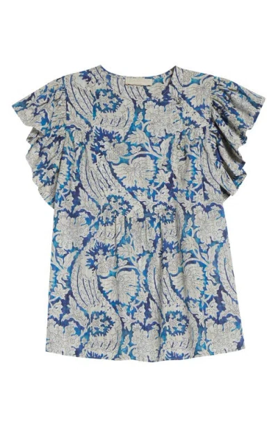 Ulla Johnson Sienna Flutter-sleeve Blouse In White