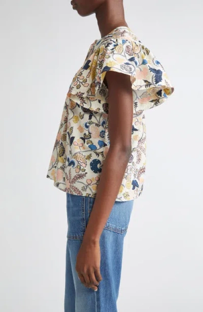 Ulla Johnson Perline Flutter Sleeve Top In White