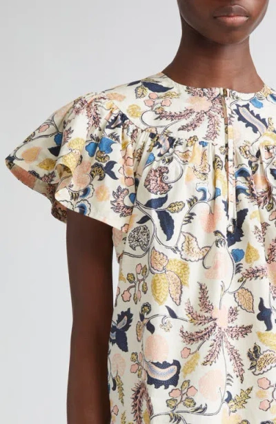 Ulla Johnson Perline Flutter Sleeve Top In White