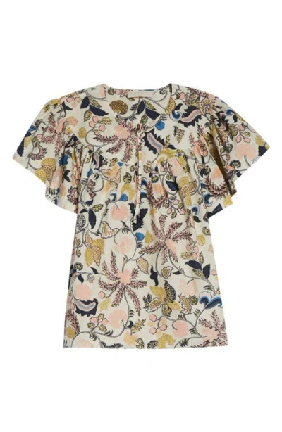 Ulla Johnson Perline Flutter Sleeve Top In White