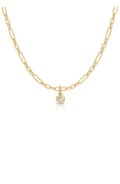 Ef Collection Mini Pillow Set Diamond Pendant Necklace