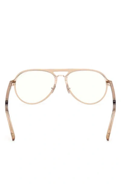 Tom Ford 57mm Pilot Blue Light Blocking Optical Glasses