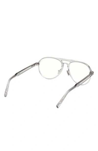 Tom Ford 57mm Pilot Blue Light Blocking Optical Glasses