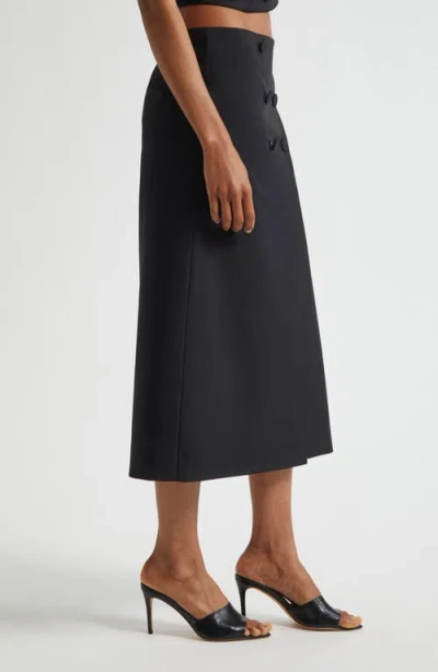 L Agence L'agence Febe Tuxedo Pencil Skirt In Black