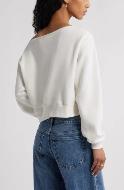 Bp. Off The Shoulder Crop Graphic Sweatshirt
