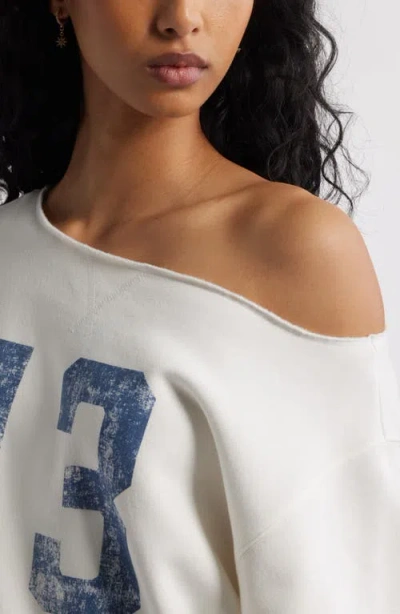 Bp. Off The Shoulder Crop Graphic Sweatshirt