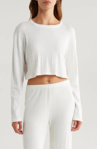 Andine Maeve Palermo Rib Crop Top In White