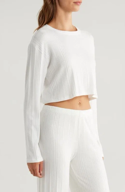 Andine Maeve Palermo Rib Crop Top In White