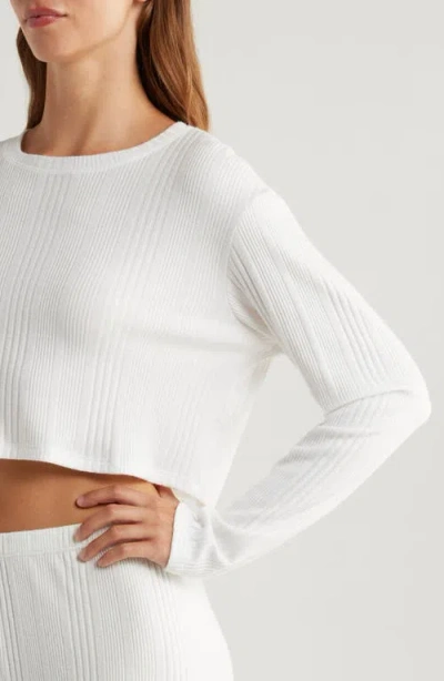 Andine Maeve Palermo Rib Crop Top In White