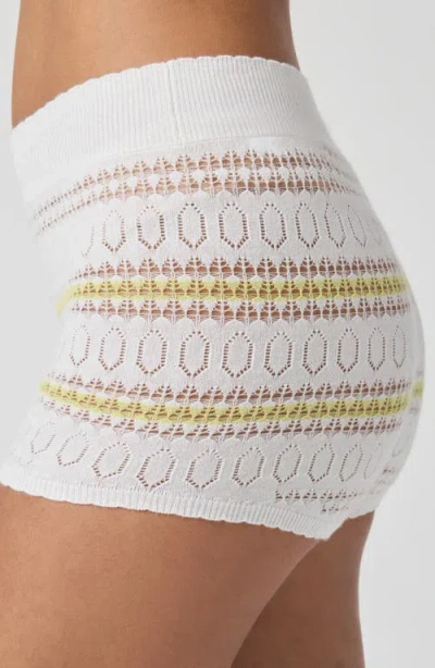 Florence By Mills Stripe Pointelle Pull-on Shorts