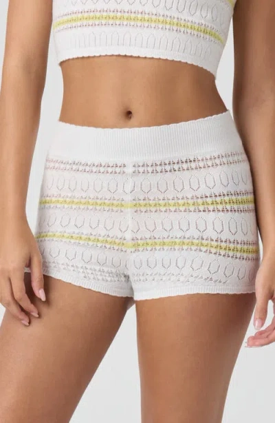Florence By Mills Stripe Pointelle Pull-on Shorts