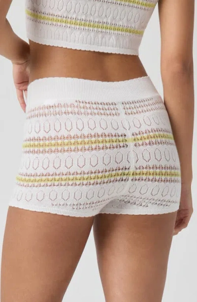 Florence By Mills Stripe Pointelle Pull-on Shorts