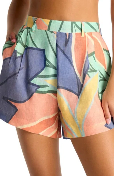 Vitamin A ® The Getaway Linen Cover-up Shorts