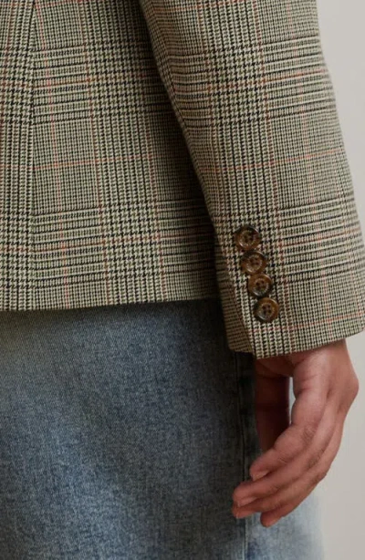 Ralph Lauren Lauren  Glen Plaid Cotton Blend Twill Blazer