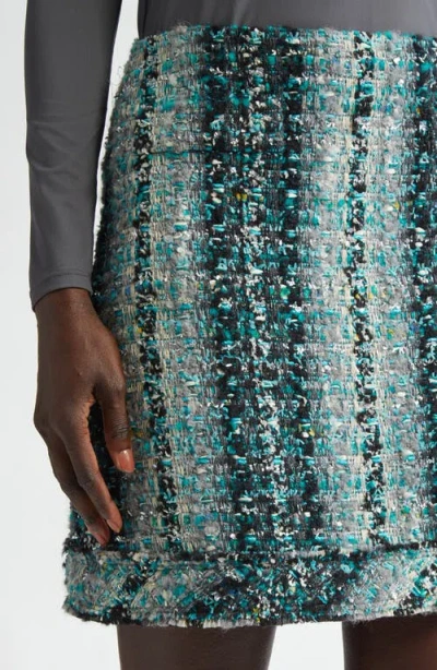 St John St. John Collection Foiled Eyelash Tweed Miniskirt