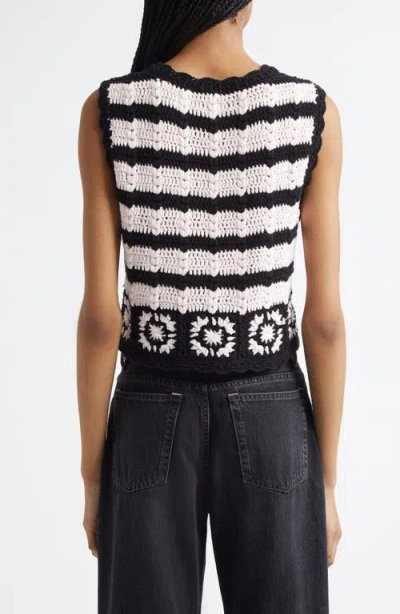 Ganni Organic Cotton Crochet Vest
