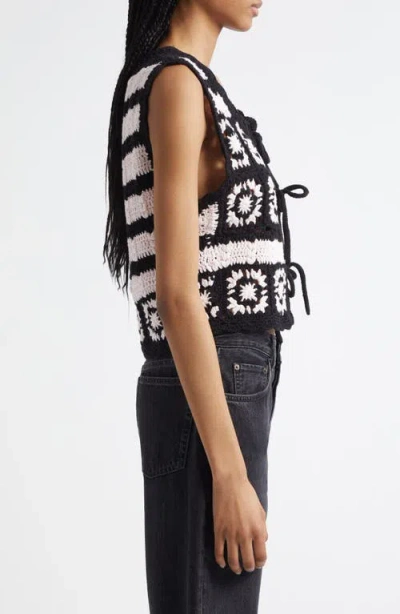 Ganni Organic Cotton Crochet Vest