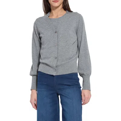 Lyssé Lysse Cosette Merino Wool Cardigan In Gray