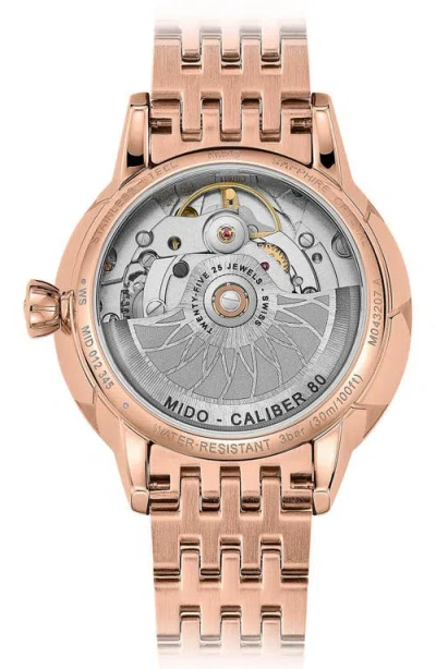 Mido Rainflower Diamond Automatic Bracelet Watch, 34mm