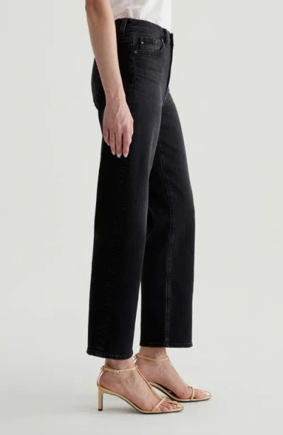 Ag Brinley Mid-rise Straight Leg Jeans In Glasgow In Black