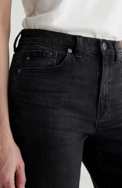 Ag Brinley Mid-rise Straight Leg Jeans In Glasgow In Black