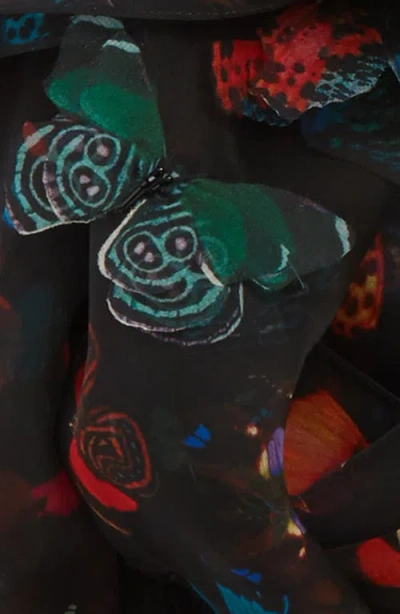 Valentino Garavani Embroidered Butterfly Lace Silk Scarf