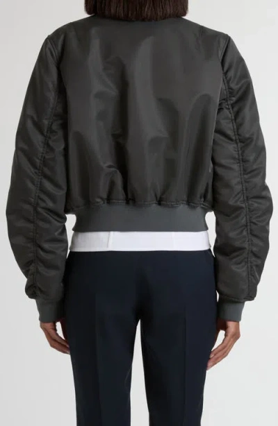 Alexander Mcqueen Alexander Mc Queen Grey Zipped Bomber Jacket In Gray